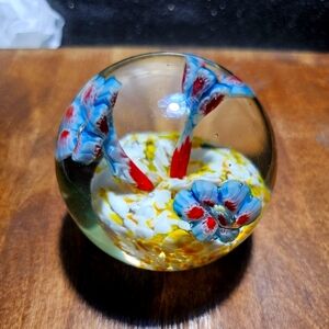 Vintage Murano Miliflori Italian glass Paperweight